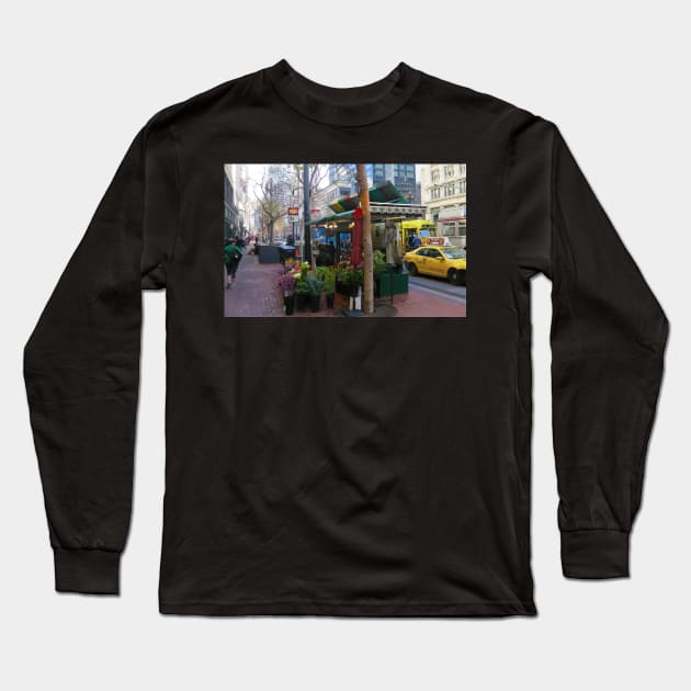 In The Morning on Market Street Long Sleeve T-Shirt by daviddenny